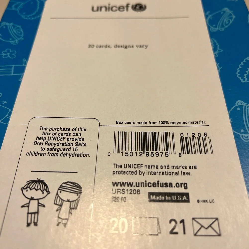 Vintage 20 unicef Christmas cards 20 + envelopes all different